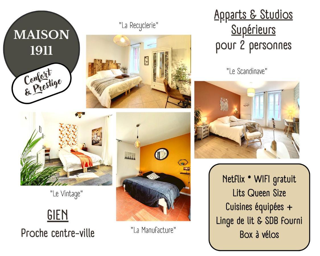Appart La Manufacture - Maison 1911 - Confort & Prestige Gien Eksteriør bilde